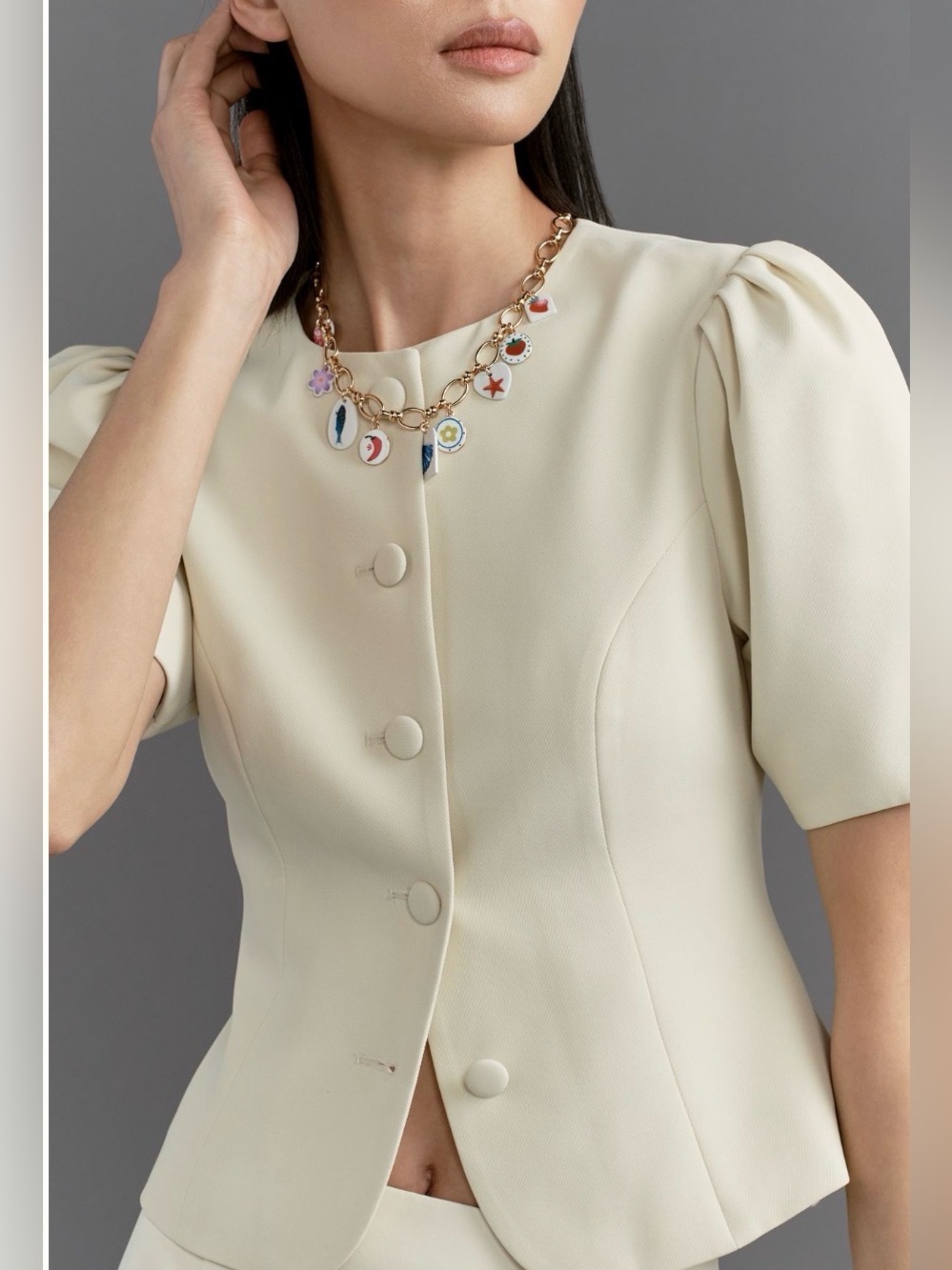 Anthropologie Mosaic Charm Necklace, NWT - Picture 2 of 3